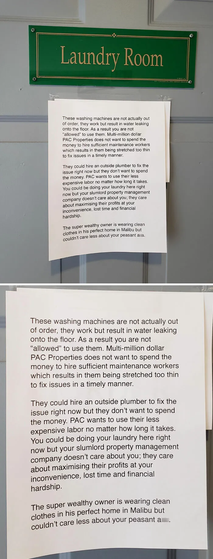 One Of My Neighbors Has Had It With The Landlord