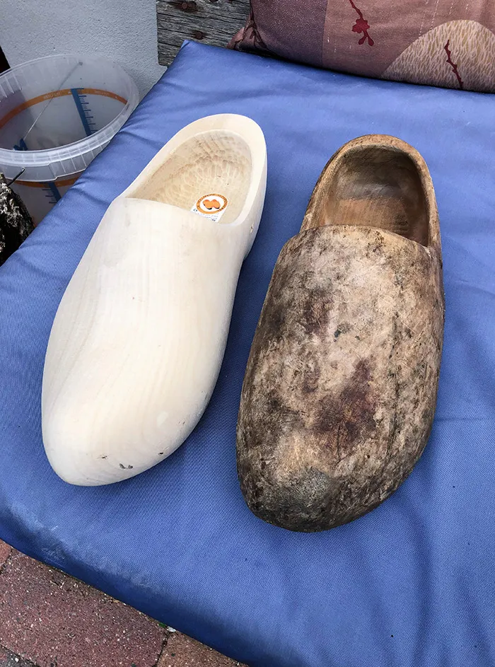 My Old Next To My New Clogs
