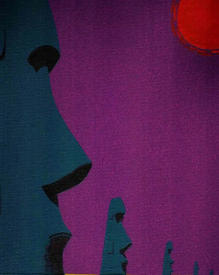 Tiki Painting Entitled Less Is Moai