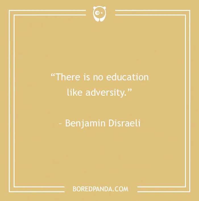 no education like adversity quote