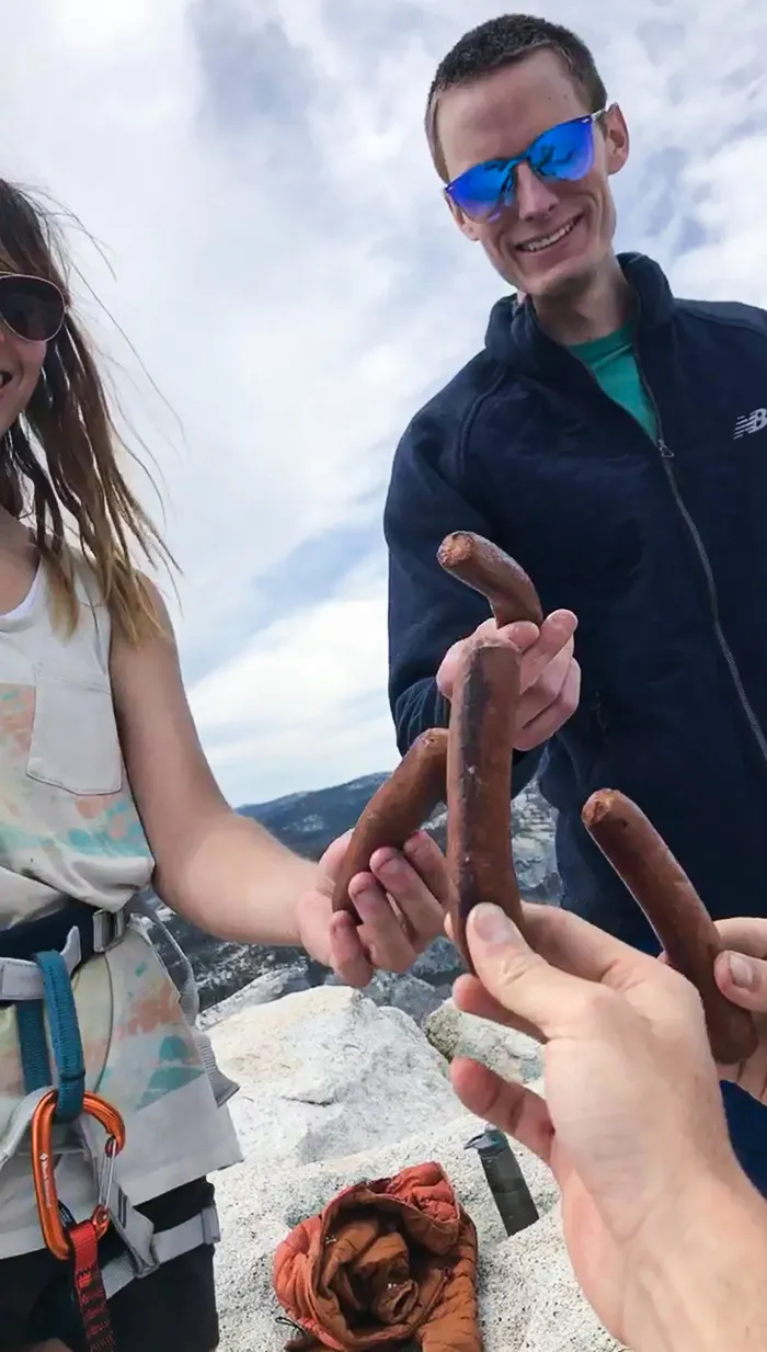 We Did A Long Half Dome Hike. We Got To The Top And Realized The Guy Who Was Supposed To Pack The Food Packed A Single Sandwich Bag Of 4 Charred Wieners
