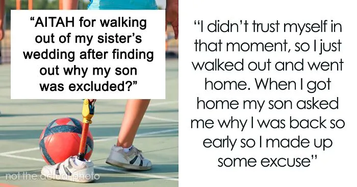 Man Guilted For Leaving Sister’s Wedding Over Son’s Exclusion, Asks The Internet For Help