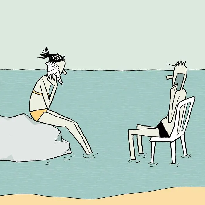 This Tel Aviv-Based Artist Creates Wordless Thought-Provoking Illustrations, Here Are 30 Of The Newest Ones