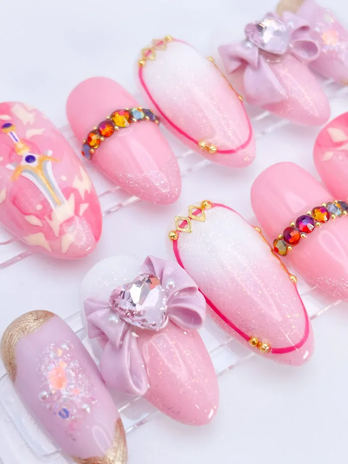 Sword Art Online- Asuna Inspired Nail Art Set