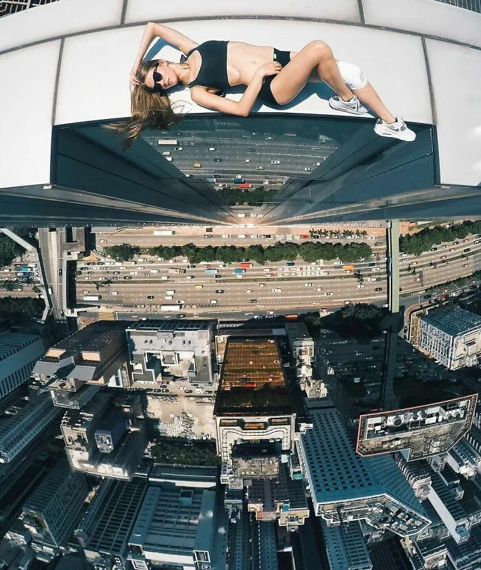 Sunbathing On A Roof, What Could Go Wrong?