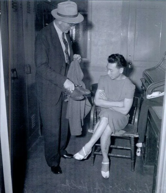 Nathan Hahn Was Arrested In 1940 For Wearing Female Clothing And Refused To Wear The Male Clothing Presented To Him By Detective Holt