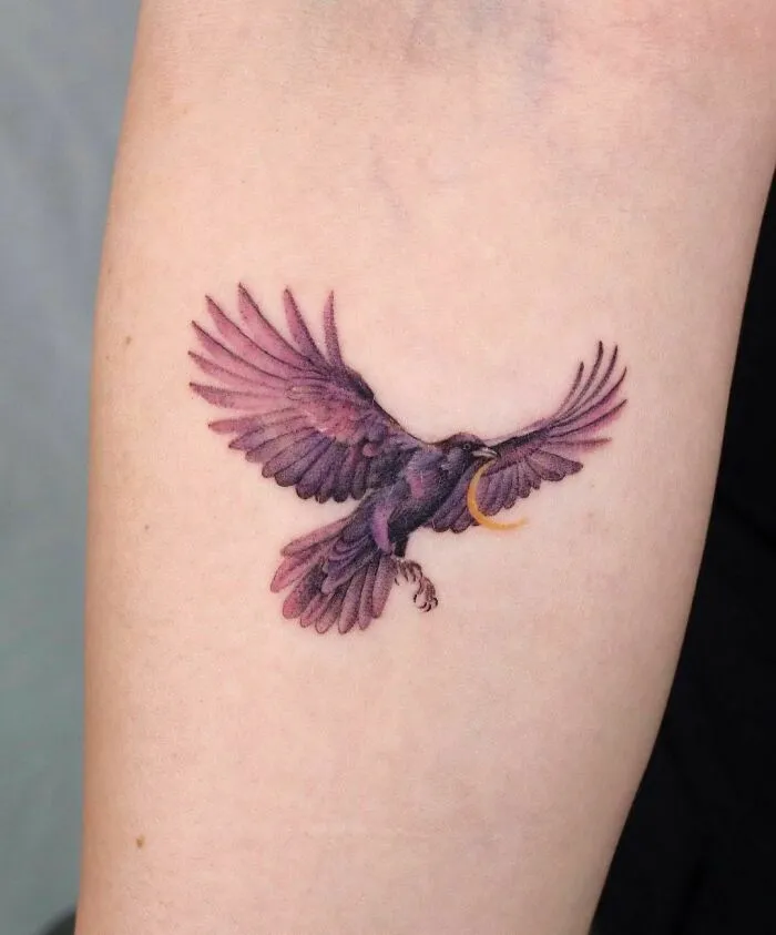 Sophisticated Raven Tattoo