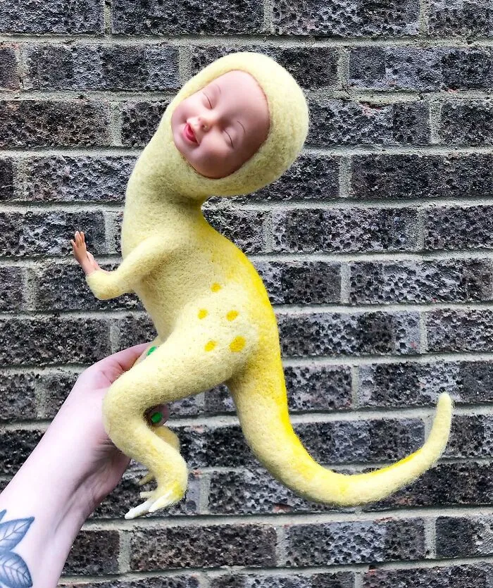 From Discarded Dolls To Creepy Delights: 43 Creatures That I Brought To Life Through Needle Felting