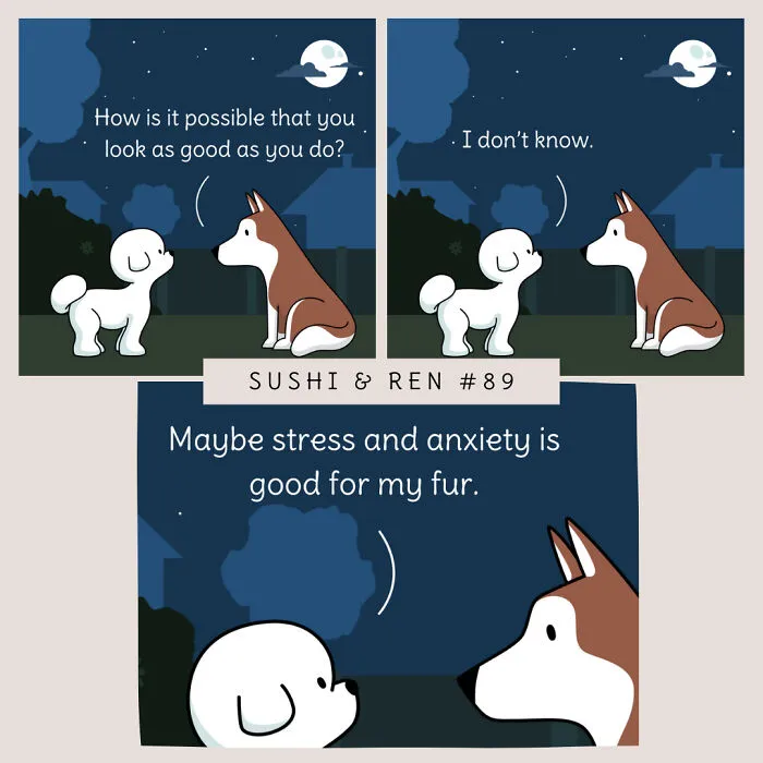 I Created 40 Humorous Comics Featuring A Dog Love Story