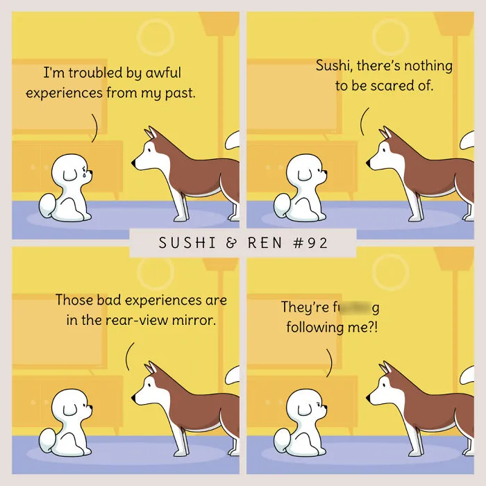 I Created 40 Humorous Comics Featuring A Dog Love Story