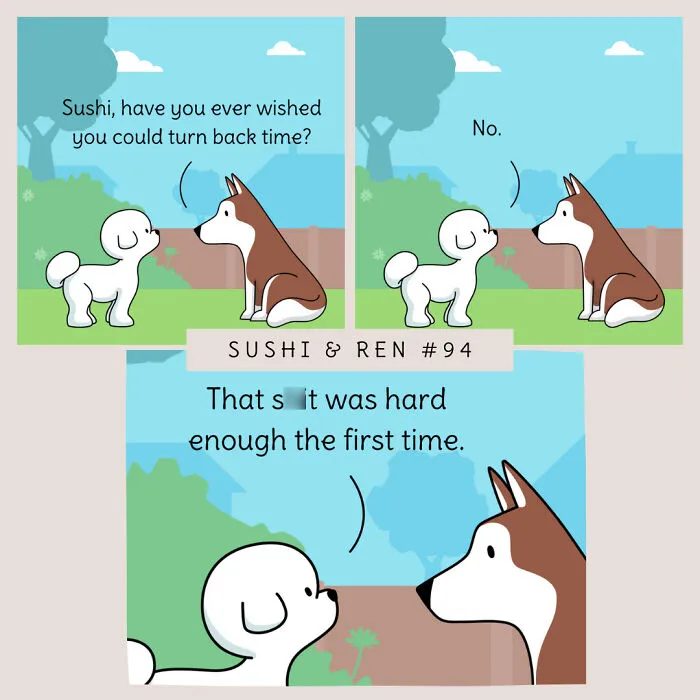 I Created 40 Humorous Comics Featuring A Dog Love Story
