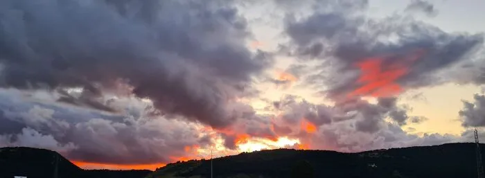 Dusk At Montelago Celtic Festival. Italy