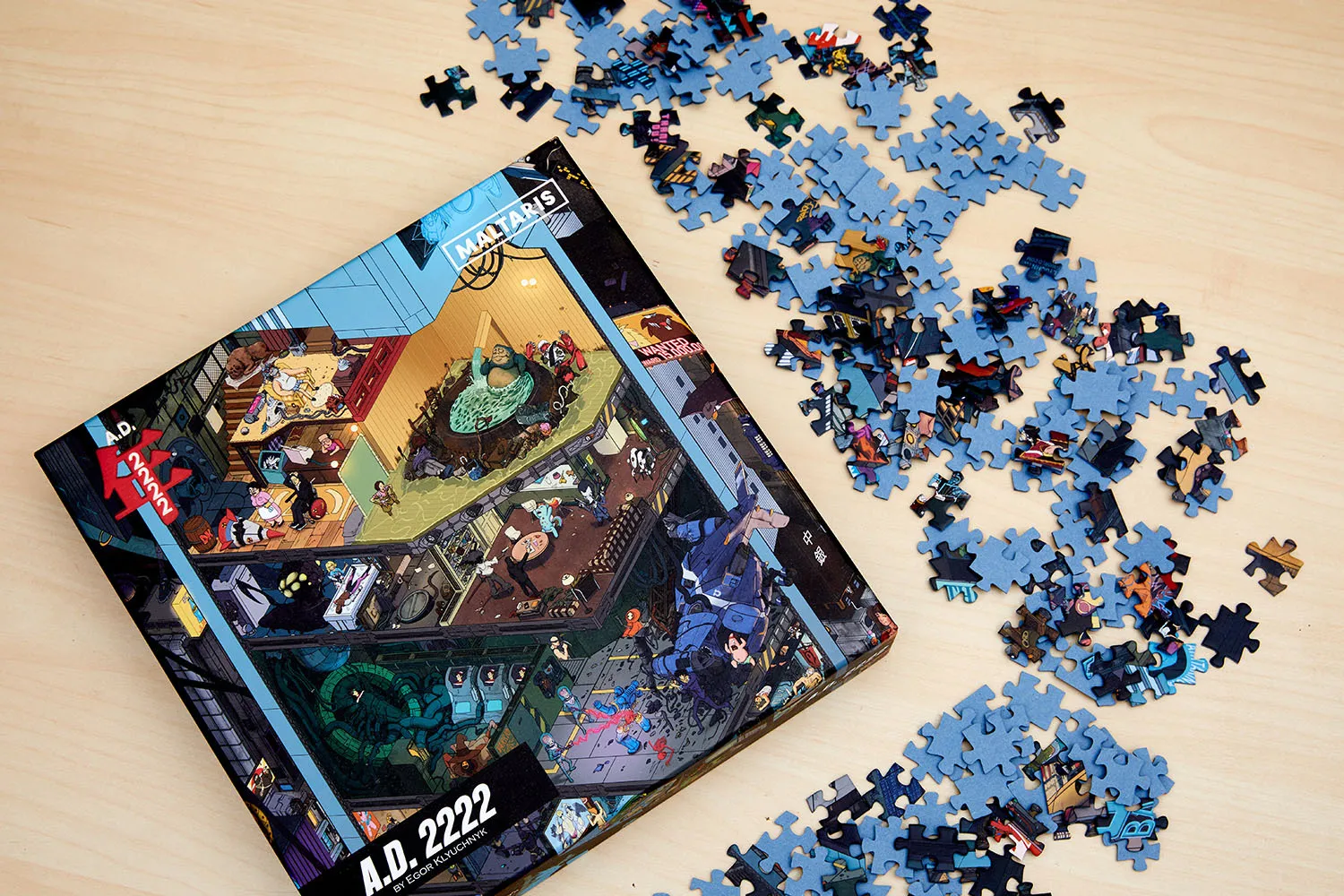Ukrainian Artist Made Cyberpunk Jigsaw Puzzles With 650 References To Pop Culture