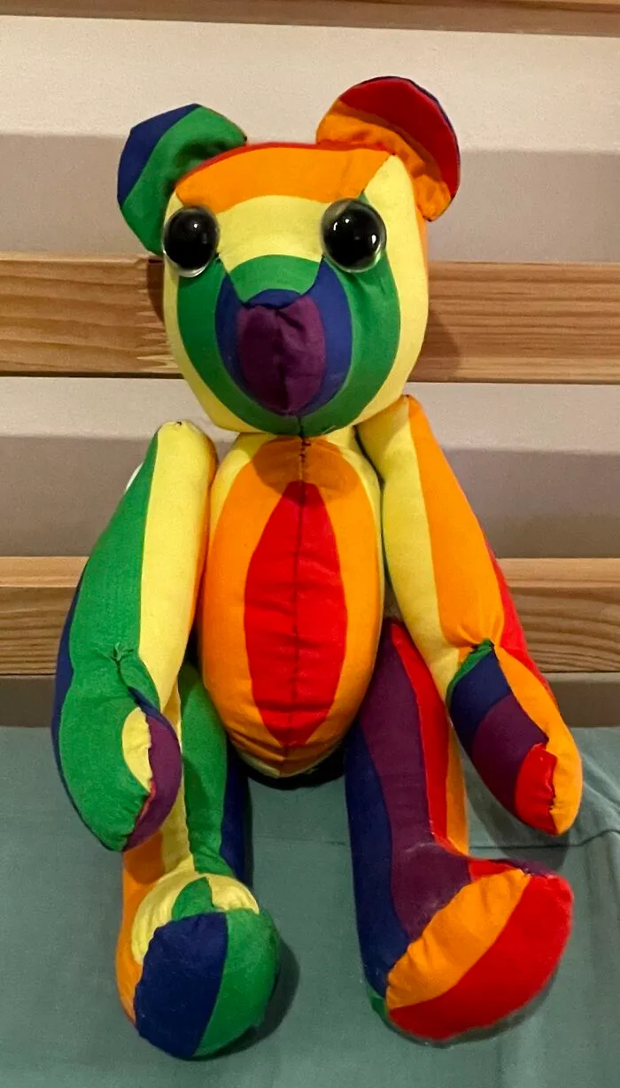 Cute Handmade Rainbow Bear. Special Commission For A Friend :d