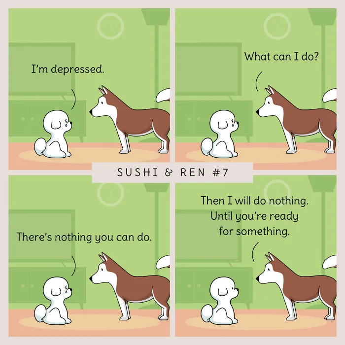 I Created 40 Humorous Comics Featuring A Dog Love Story
