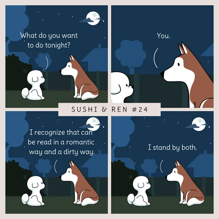 I Created 40 Humorous Comics Featuring A Dog Love Story