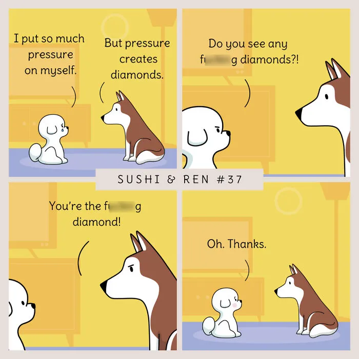 I Created 40 Humorous Comics Featuring A Dog Love Story