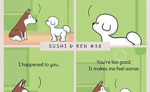 I Created 40 Humorous Comics Featuring A Dog Love Story