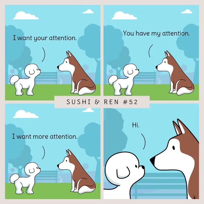 I Created 40 Humorous Comics Featuring A Dog Love Story