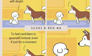 I Created 40 Humorous Comics Featuring A Dog Love Story