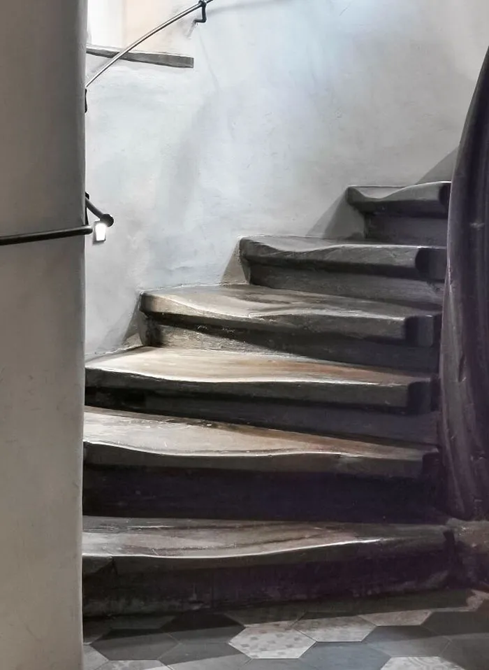 400-Year-Old Wooden Staircase In Prague