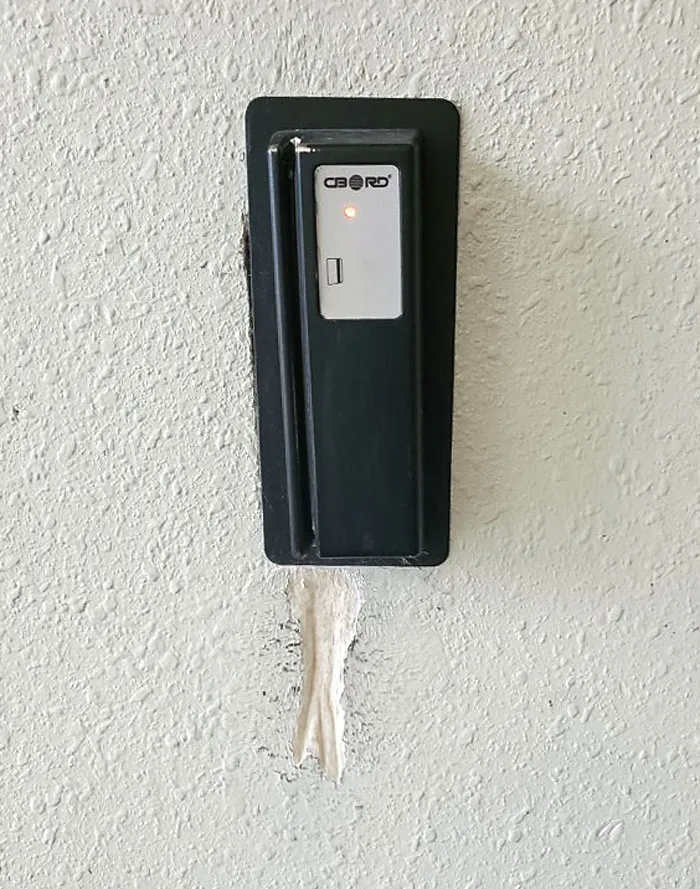 The Wall After Countless Swipes With Key Cards