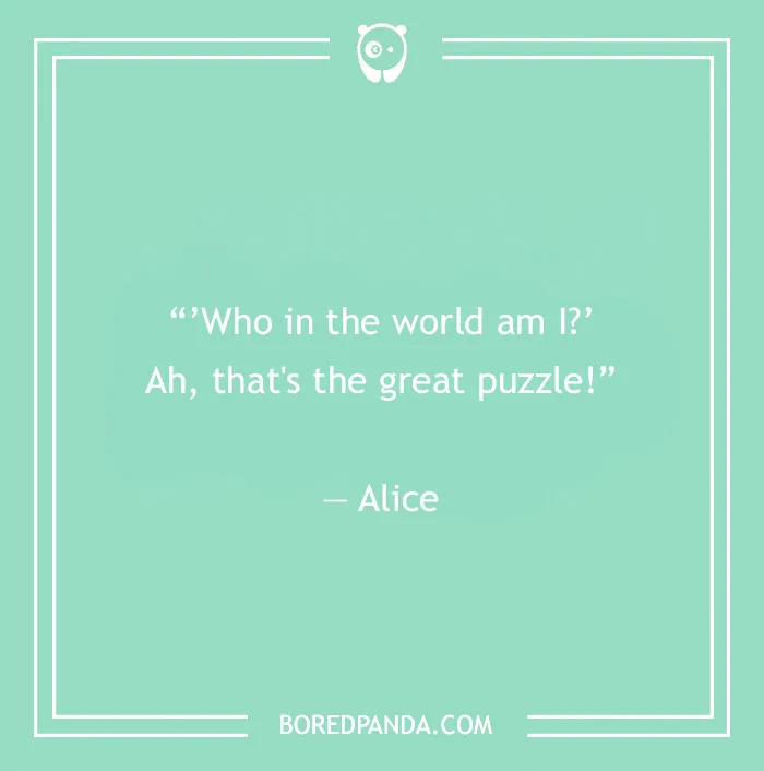 Alice quote on perception