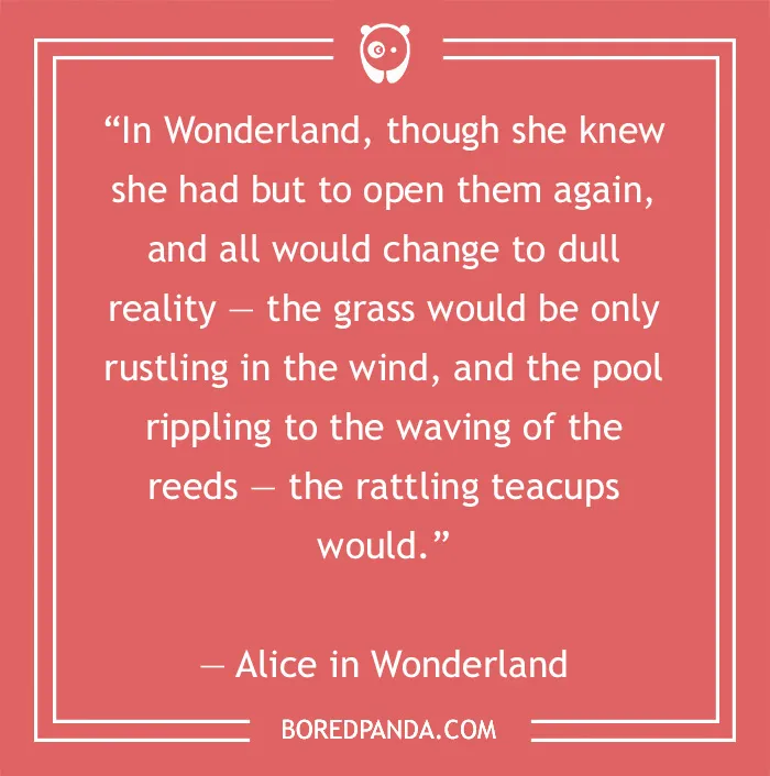 Alice in Wonderland quote on Wonderland 
