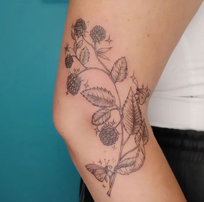 Berries Elbow Tattoo