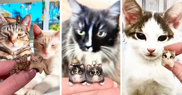 I’ve Always Loved Ceramics And Started Creating Customized Pet Portrait Charms (23 Pics)