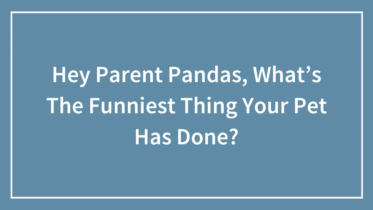 Hey Parent Pandas, What’s The Funniest Thing Your Pet Has Done? (Closed)