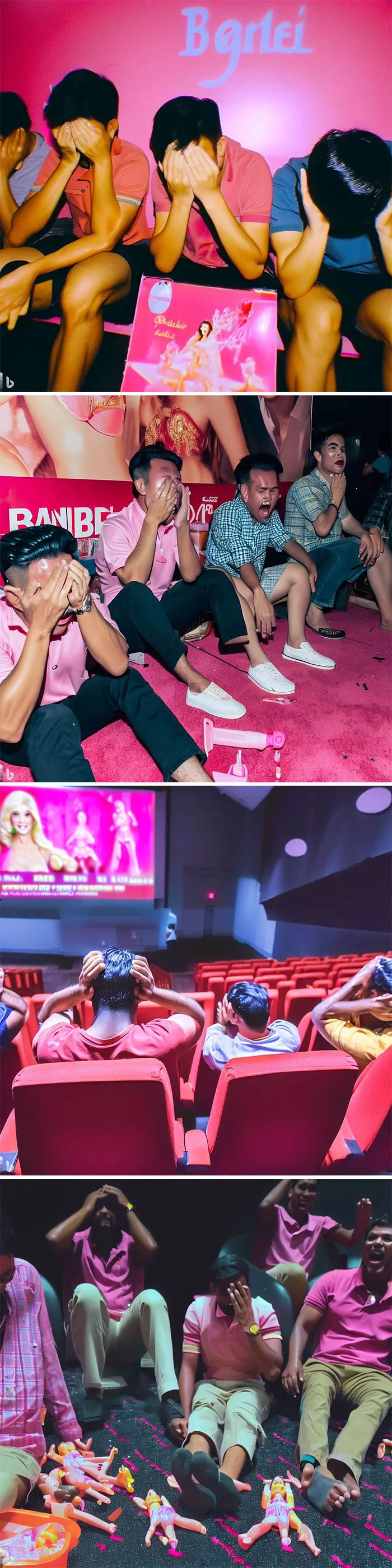 Hombres que fueron a ver la película de Barbie y les disgustó