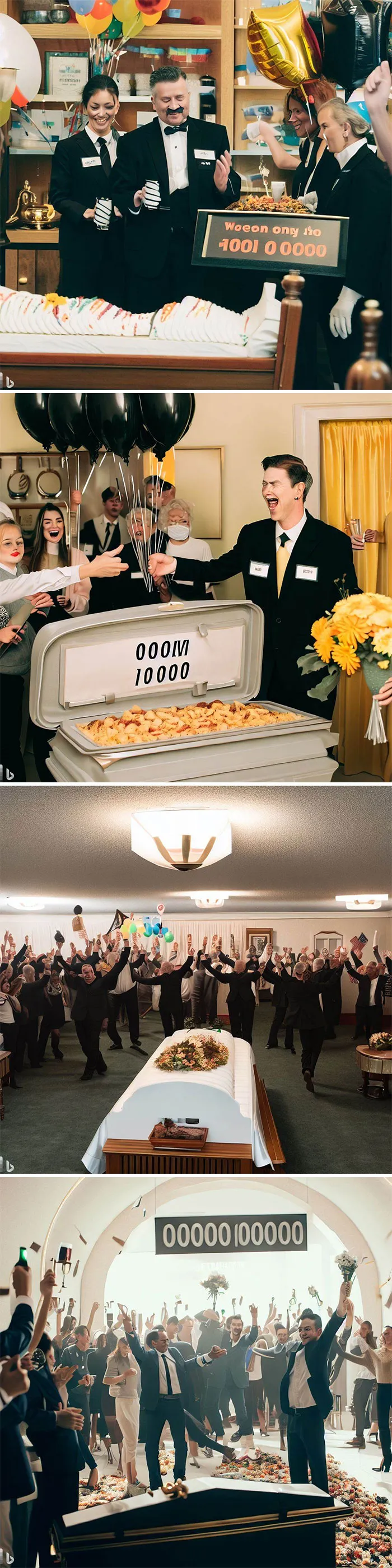 Funeraria haciendo una fiesta al cliente 1000