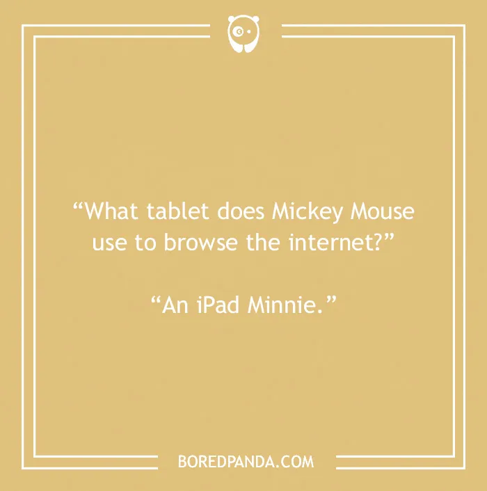 Disney joke on Mickey Mouse 