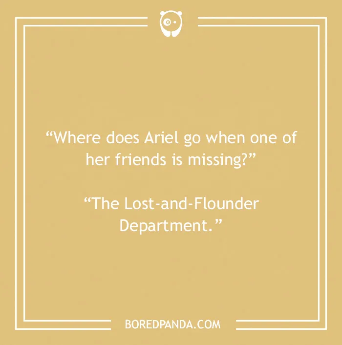 Disney joke on Ariel and her friends 