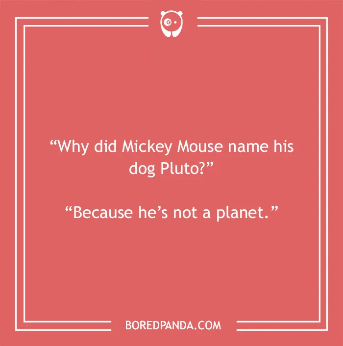 Disney joke on Mickey Mouse and Pluto 
