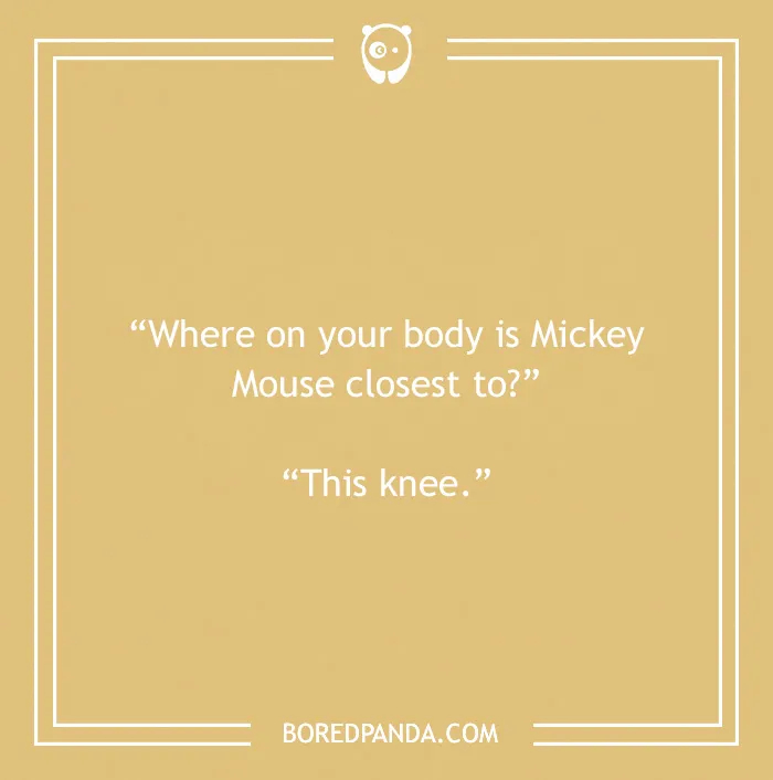 Disney joke on Mickey Mouse
