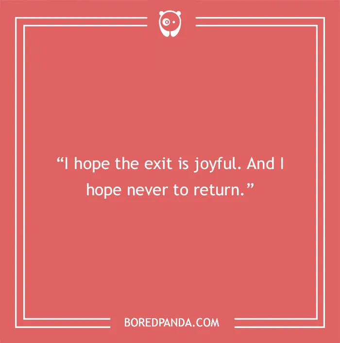 Goodbye, and good riddance
