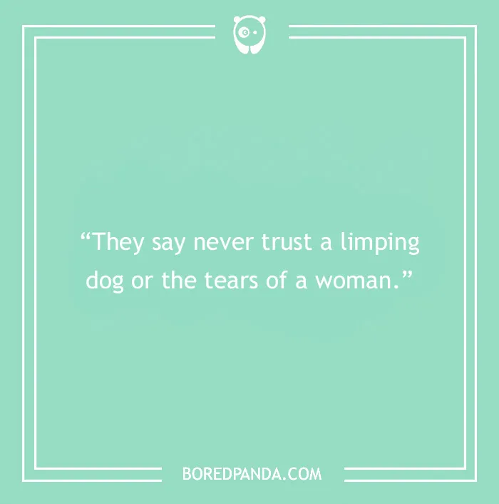 Frida Kahlo quote on trust with a teal background, featuring a poignant saying about tears and trust in women.