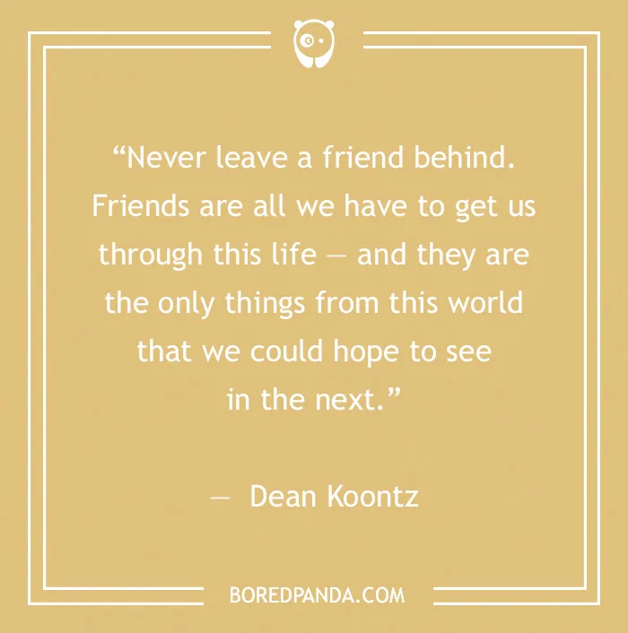 Dean Koontz quote on friendship 