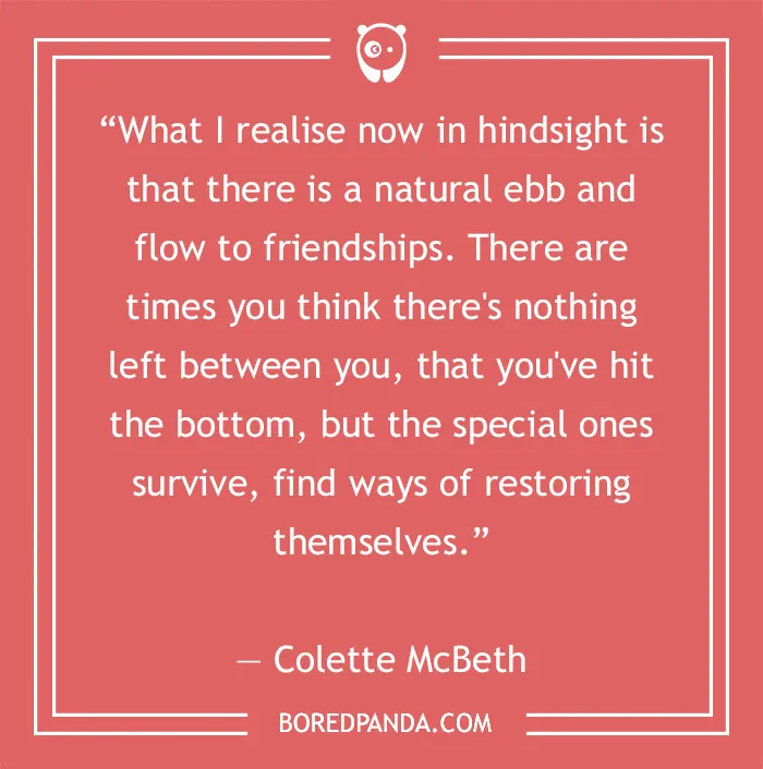 Colette McBeth quote on friendship 