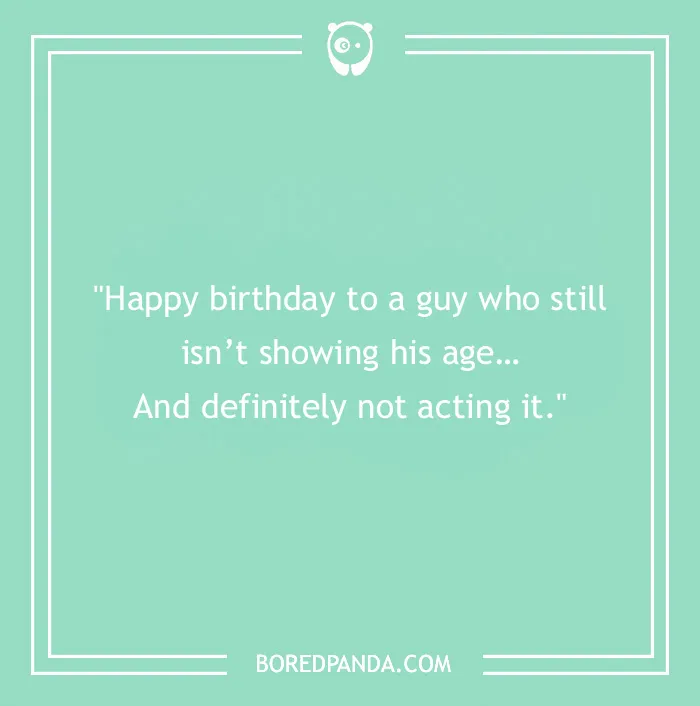 Age is just a suggestion here