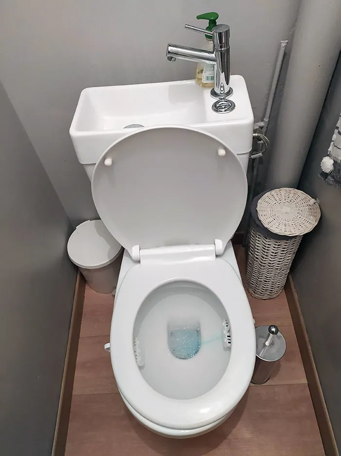 Retrete con lavabo integrado