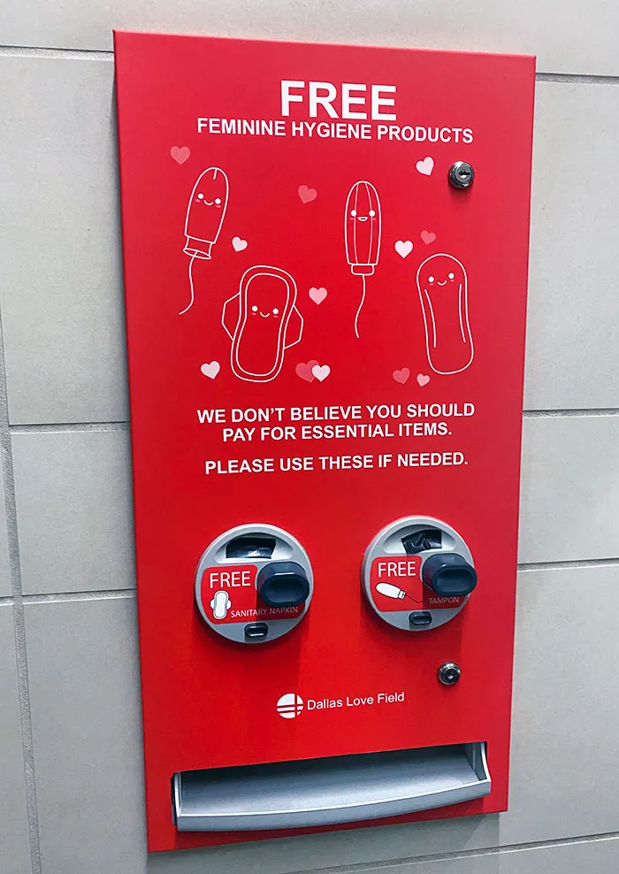Dallas Love Field Airport Offers Free Feminine Hygiene Products