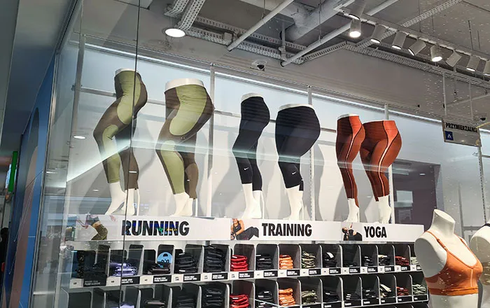 Fair Exposition Of Yoga Pants At Local Nike Store