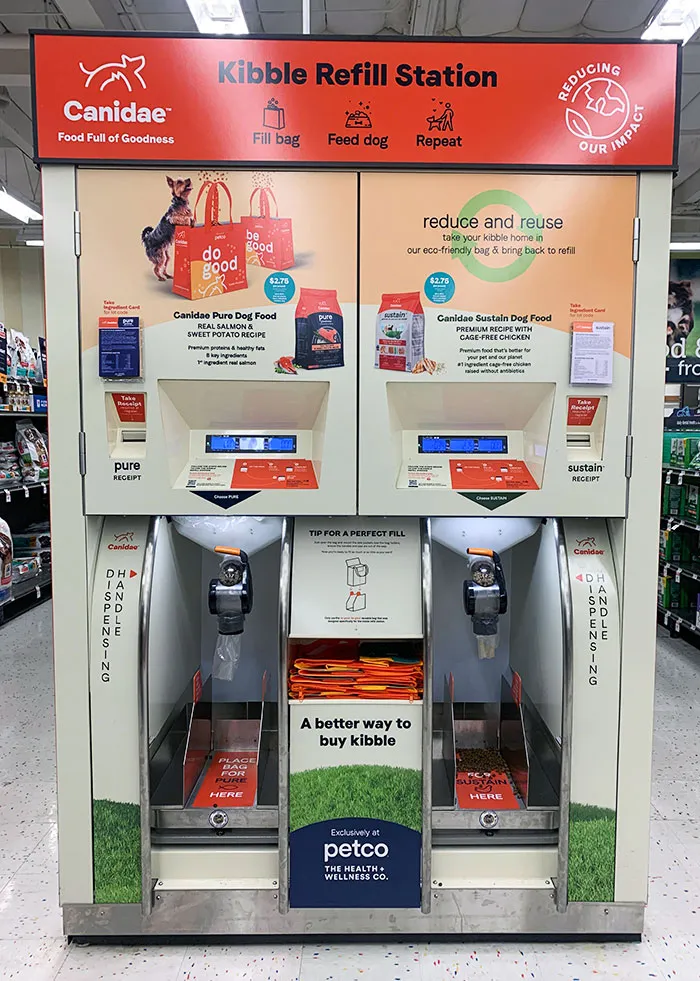 Canidae Kibble Refill Station. First Time I've Seen Zero Waste Pet Food Refills