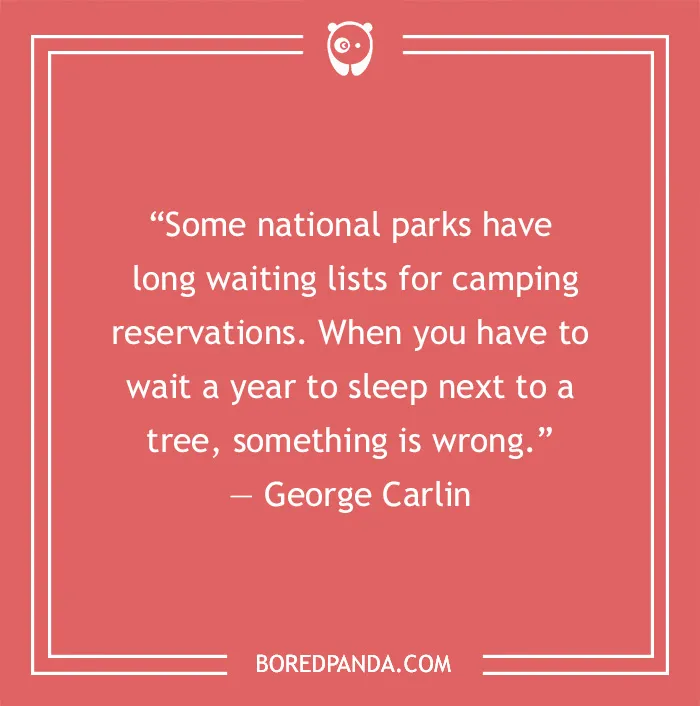 George Carlin quote about social problem