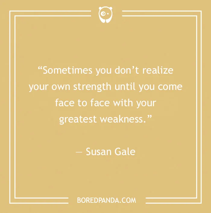 Susan Gale on strength 