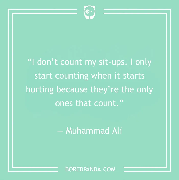 Muhammad Ali quote on sit-ups
