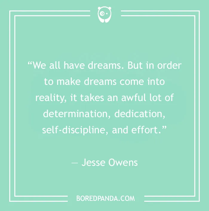 Jesse Owens quote on dreams 